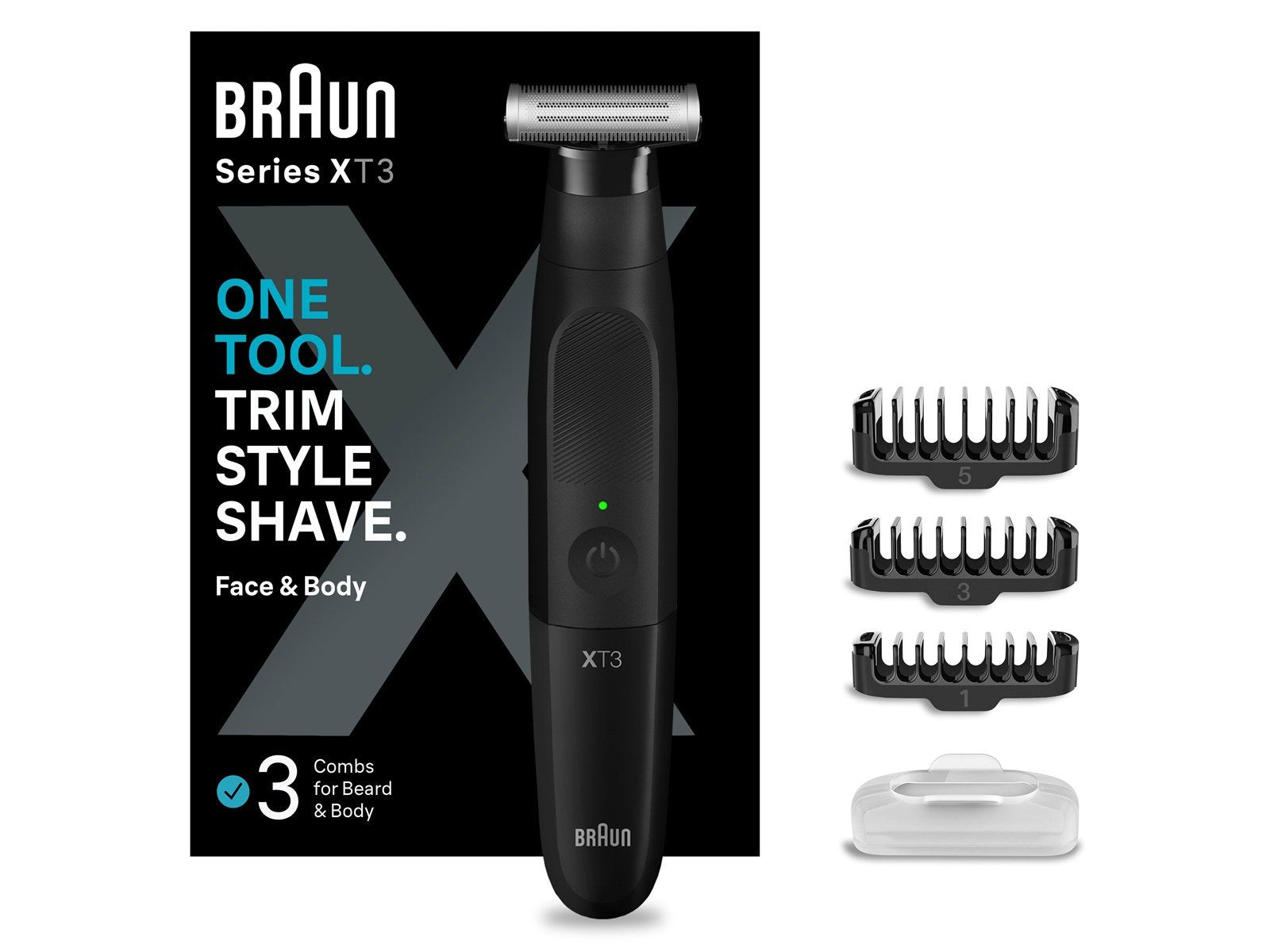 Braun Body trimmer Styler XT3100 Black Braun Body trimmer Styler XT3100 Black